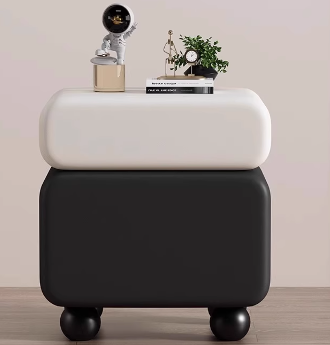 实木床头柜设计师意式轻奢极简中古风儿童小户型简约现代2025新款