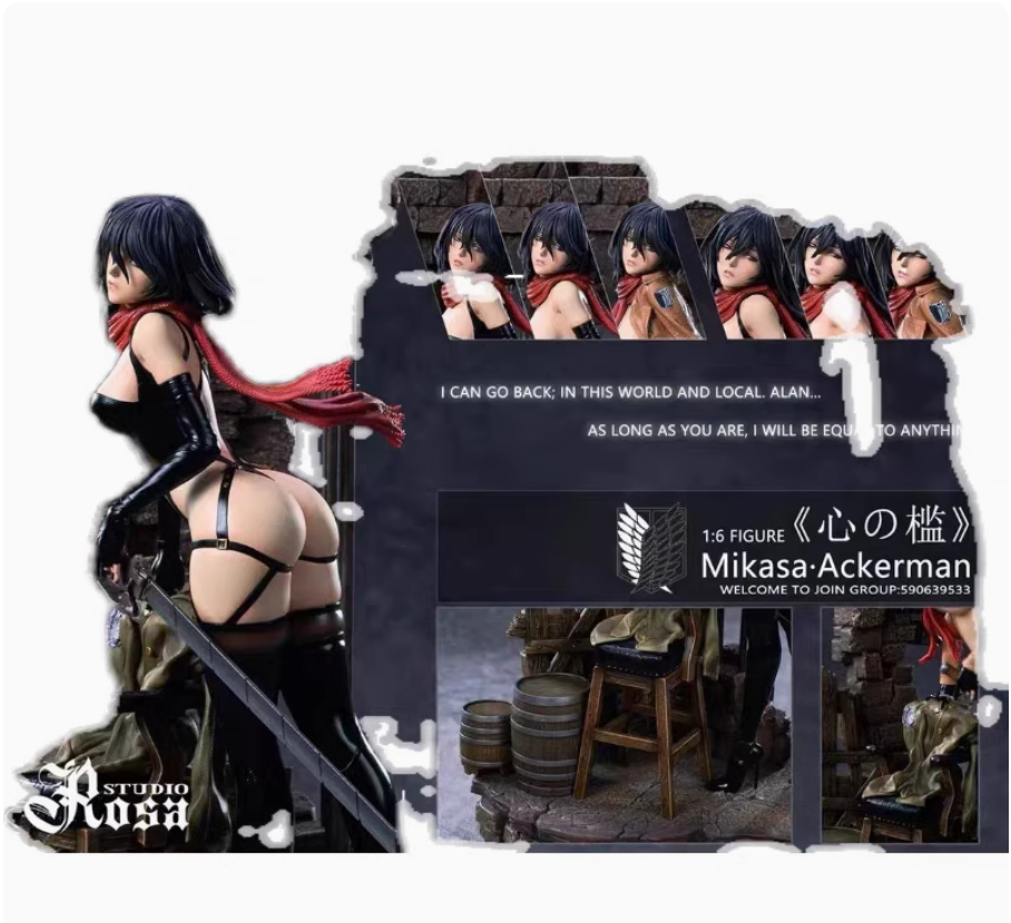 【动漫手办gk】现货 Rosa 进击的巨人 三笠 阿克曼 雕像 模型